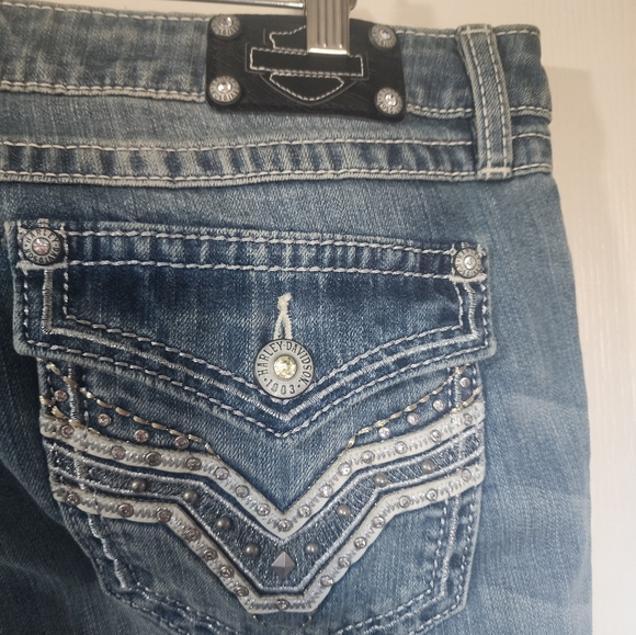 Harley Davidson jeans size 14 mid-rise curvey boot cut - Picture 8 of 8